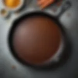 Close-up of HSN cast iron skillet showcasing its smooth surface and unique design.