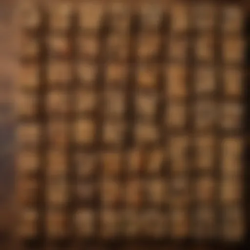 A selection of granola bars arranged artistically on a wooden table, showcasing various flavors and textures.