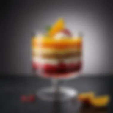 A creative layered dessert in a glass showcasing rich textures and flavors