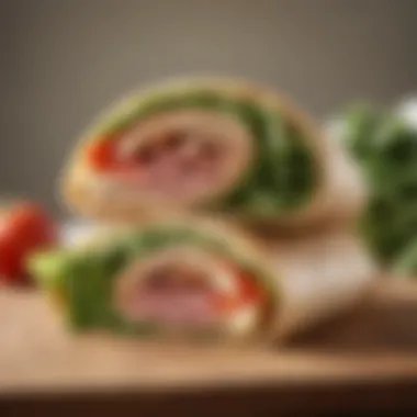 Fun-Shaped Healthy Wrap Sandwiches Healthy wrap sandwich cut into fun shapes