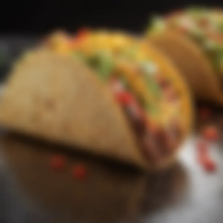 Close-up of a modern taco mold demonstrating innovative features.