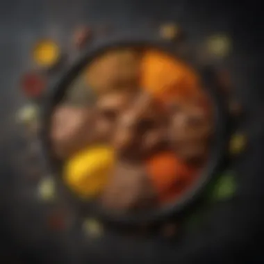 The Spice Palette of Jerk Chicken A vibrant array of spices used in jerk chicken seasoning