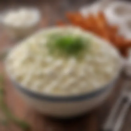 Creamy cottage cheese bowl with herbs and spices