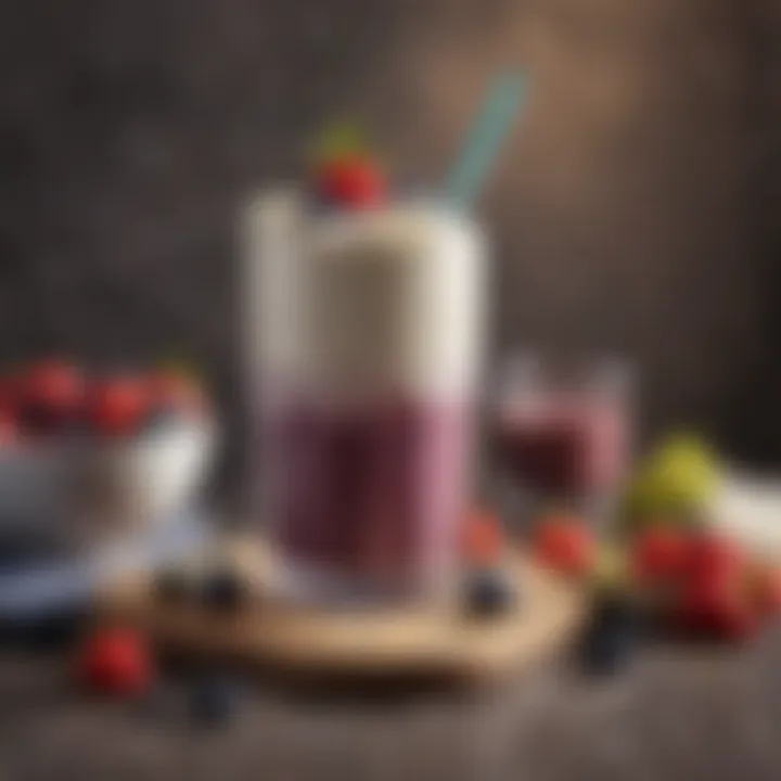 Keto-friendly smoothie with cottage cheese and berries