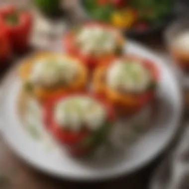 Savory cottage cheese stuffed peppers