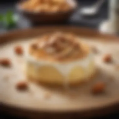 Keto Almond Flour Dessert A beautifully arranged keto dessert made with almond flour and cream cheese