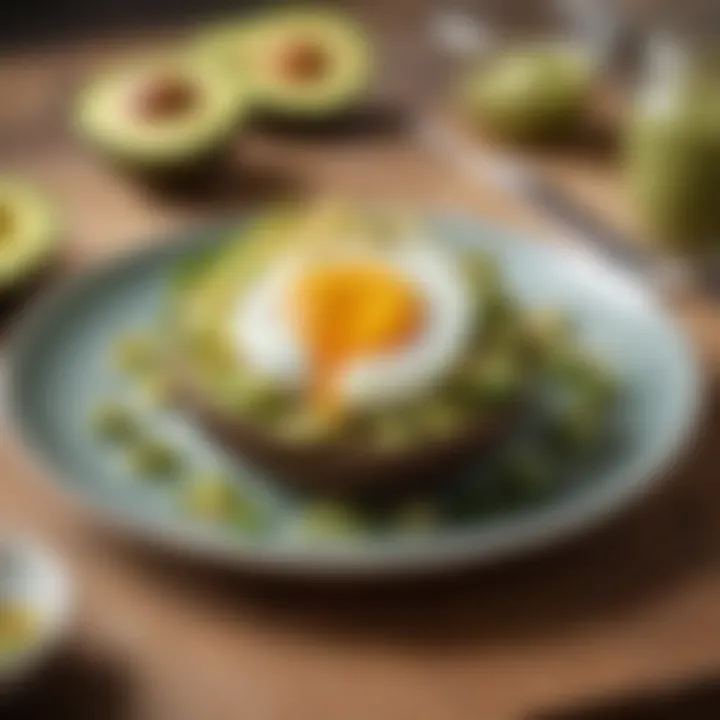 Delicious plate of avocado and egg, a perfect representation of keto cuisine