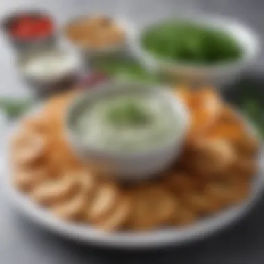 Perfect Pairings with Keto Dill Dip A variety of low-carb snacks paired with keto dill dip