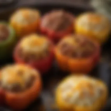 Stuffed Bell Peppers Savory stuffed bell peppers brimming with a delicious blend of meats and cheese
