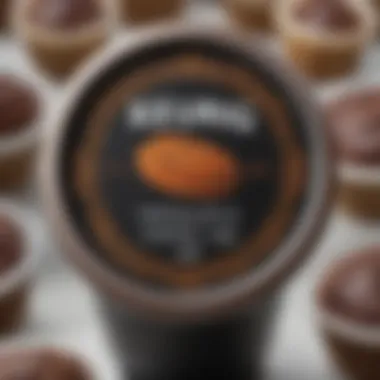 Close-up view of a Keurig single serve pod showcasing its intricate design.