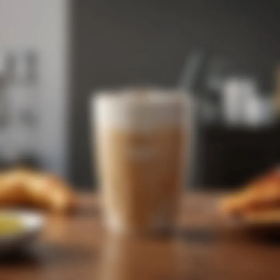 Stylish large travel tumbler in a modern setting