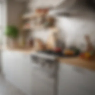 Efficient Kitchen Setup for Easy Cooking An organized kitchen space with essential ingredients for quick meal prep.