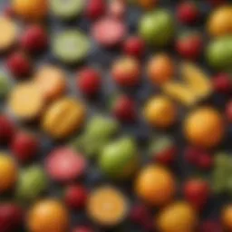 A vibrant assortment of fresh fruits for drink preparation