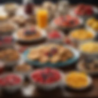 Wholesome Breakfast Delights Colorful assortment of low calorie, no sugar breakfast items