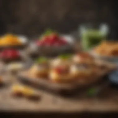 Nourishing Snack Ideas Healthy low calorie snacks presented on a rustic table