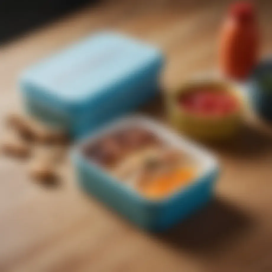 A modern lunch box showcasing sustainable materials