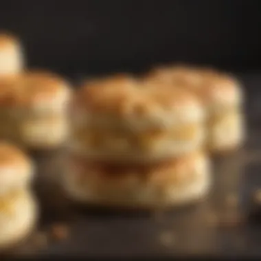 Buttery Glazed Freshly Baked Biscuits Freshly baked biscuits with a buttery glaze on top