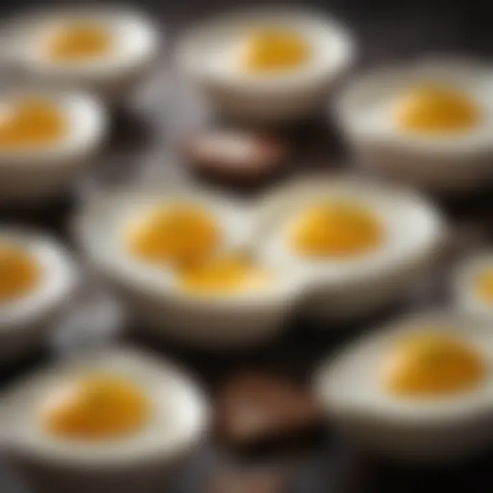 Close-up of a perfectly cooked microwave egg dish