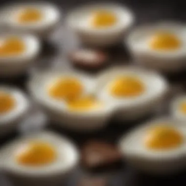Perfectly Cooked Egg Dish Close-up of a perfectly cooked microwave egg dish