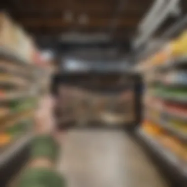 Exploring Store Options Browsing grocery store selections on a tablet