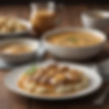 Delicious Meal with Low Sodium Chicken Gravy A delicious plate showcasing a meal with low sodium chicken gravy