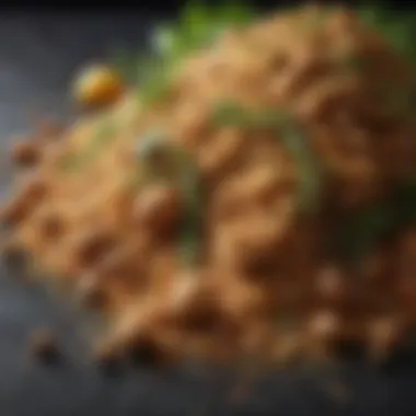Breading Mixture with Herbs and Spices Close-up of the breading mixture with herbs and spices.