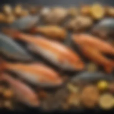 Variety of Fish for Breading An array of different types of fish ready for breading.