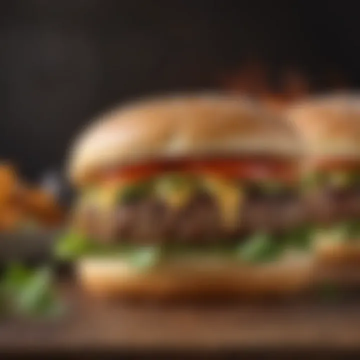 A deliciously grilled veggie burger showcasing its textures.