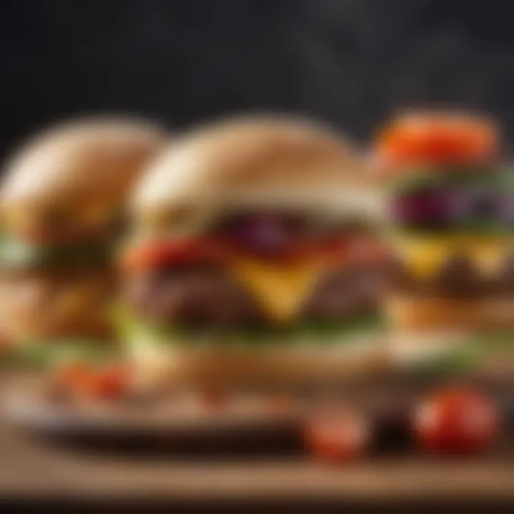 A selection of sauces and toppings to complement veggie burgers.