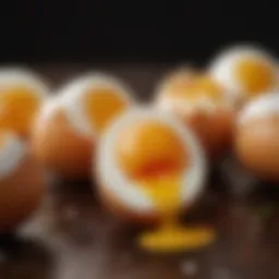 Perfectly boiled egg with a runny yolk