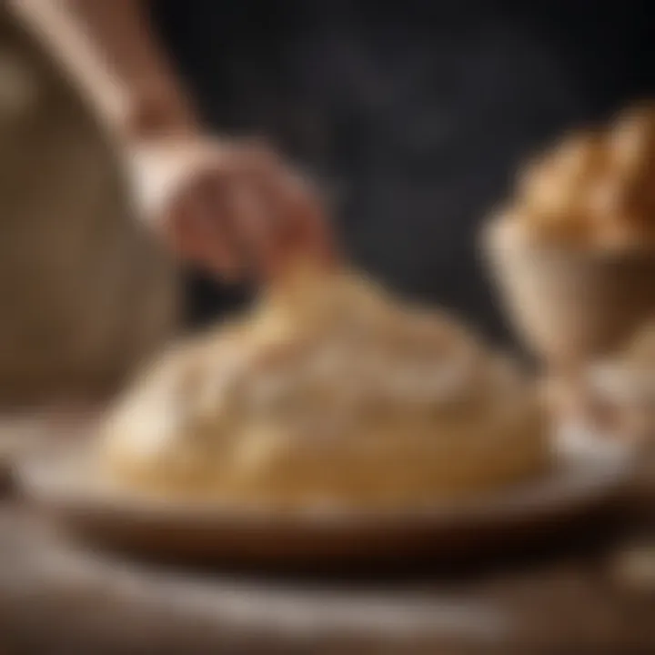 A beautifully crafted dough ready for baking, emphasizing texture and consistency