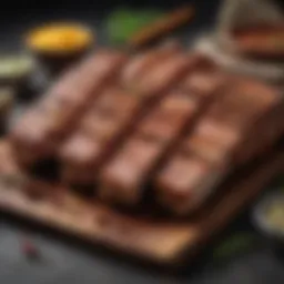 An array of flavorful spices and herbs for seasoning pork ribs