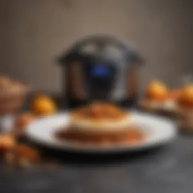 Gourmet Results from Pressure Cooking A beautifully plated dish created using a pressure cooker, showcasing the delicious results of efficient cooking.