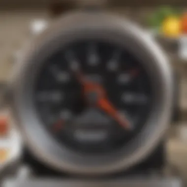 Understanding Pressure Cooking Technology A close-up of a pressure cooker gauge, highlighting the precision and technology behind perfect pressure cooking.