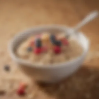 Protein-Enriched Oatmeal Delight A spoonful of oatmeal enriched with protein powder