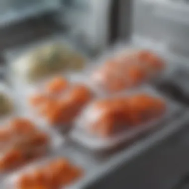 Optimal Freezing Techniques Various food items properly frozen in airtight bags