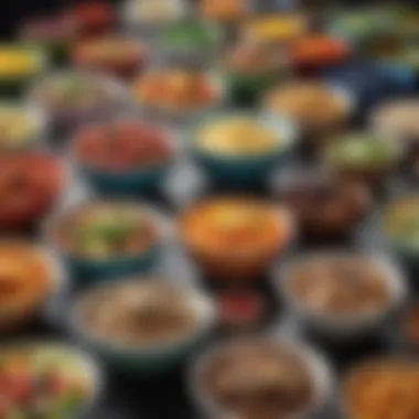 Balanced 300-Calorie Meals Colorful bowls of balanced 300-calorie meals