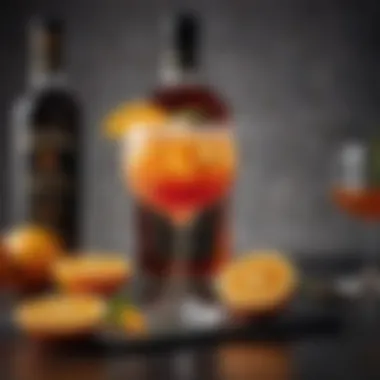 Elegant Cocktail Presentation Elegant cocktail presentation with Captain Morgan Orange Vanilla and citrus elements