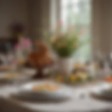 Festive Table Setting Festive table arrangement with Easter décor
