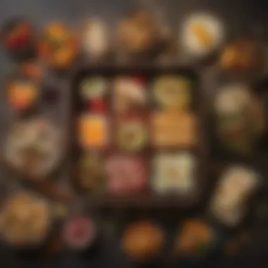 A Bento Box of Delights for Discerning Palates Deliciously arranged bento box with various textures