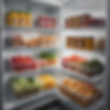 Freshly sealed food items stored neatly in the refrigerator