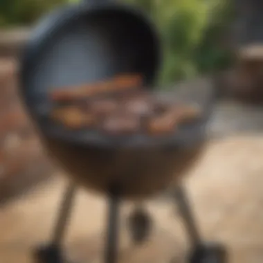 A well-maintained charcoal barbecue grill highlighting care and upkeep