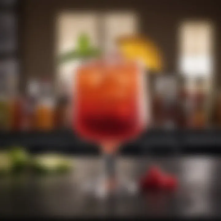 A vibrant cocktail created effortlessly with the Ninja Drink Maker.