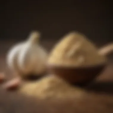Nutritional Differences Between Ground Garlic and Garlic Powder Nutritional information chart comparing ground garlic and garlic powder.
