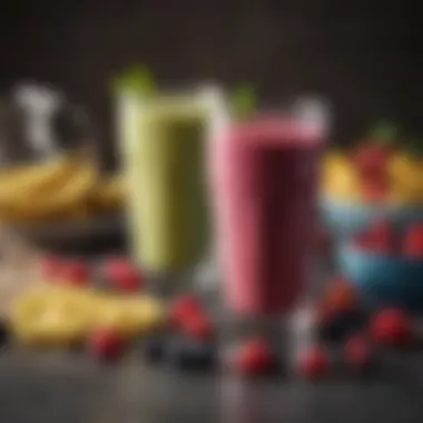 Refreshing and Nutrient-Rich Smoothie A delicious smoothie in a glass garnished with fresh berries