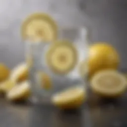 A refreshing glass of water with lemon slices