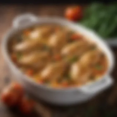 Hearty Chicken Casserole A savory chicken casserole topped with herbs