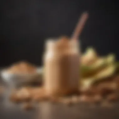 Nutritious Ingredients for Peanut Butter Smoothie A vibrant assortment of ingredients for a nutritious peanut butter smoothie