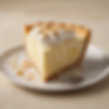 Luxurious banana cream pie slice