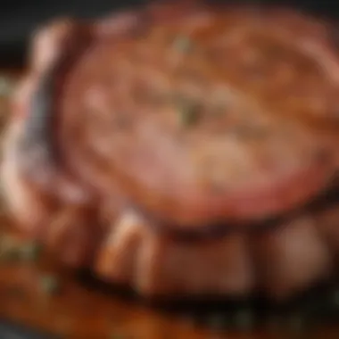Enhancing Flavor with Seasoning A close-up of flavor-packed seasoning on pork